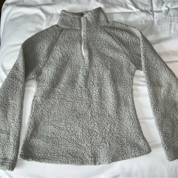 Tops - Gray Sherpa 1/4 Zip